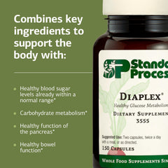 Etiqueta nutricional de Diaplex con lista de ingredientes y aportes, Standard Process transparencia informativa