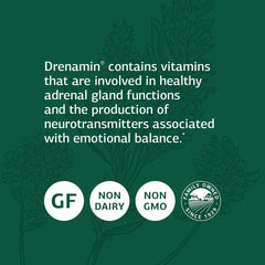 Standard Process Drenamin etiqueta con información nutricional clara y completa