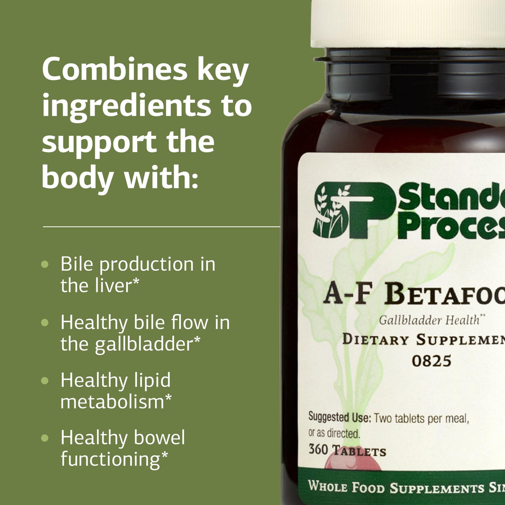 Standard Process etiqueta nutricional en close-up con información clara del producto