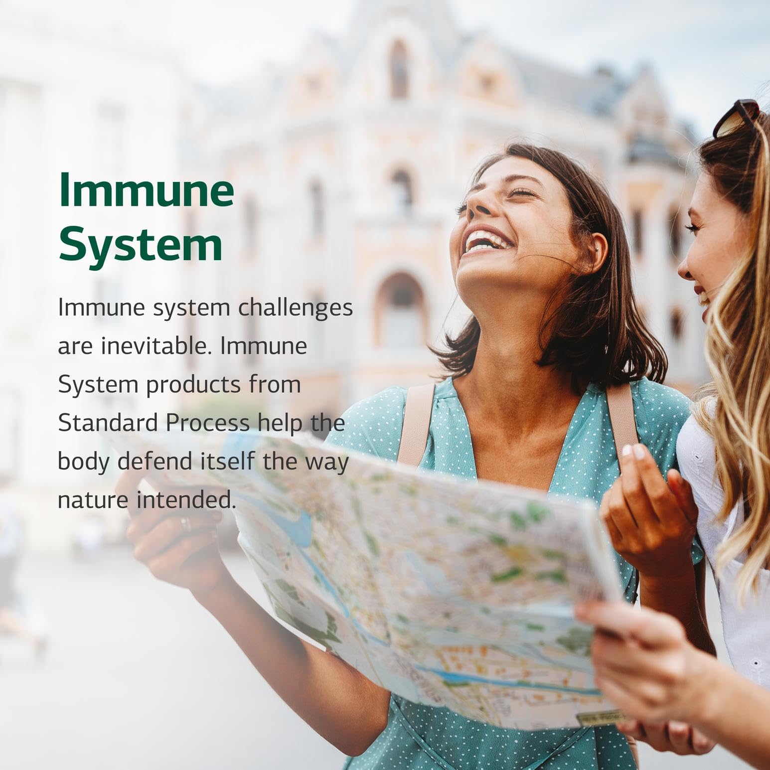 Immuplex Standard Process junto a alimentos saludables para contextualizar uso