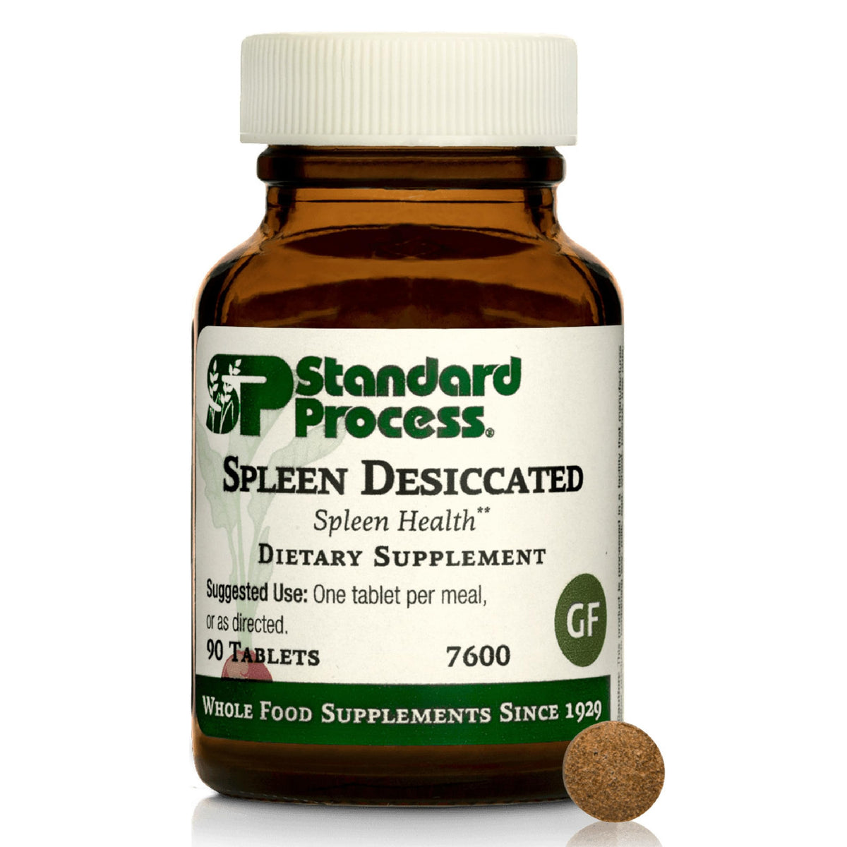 Standard Process Inc. frasco frontal del suplemento Spleen Desiccated ayuda a elegir producto