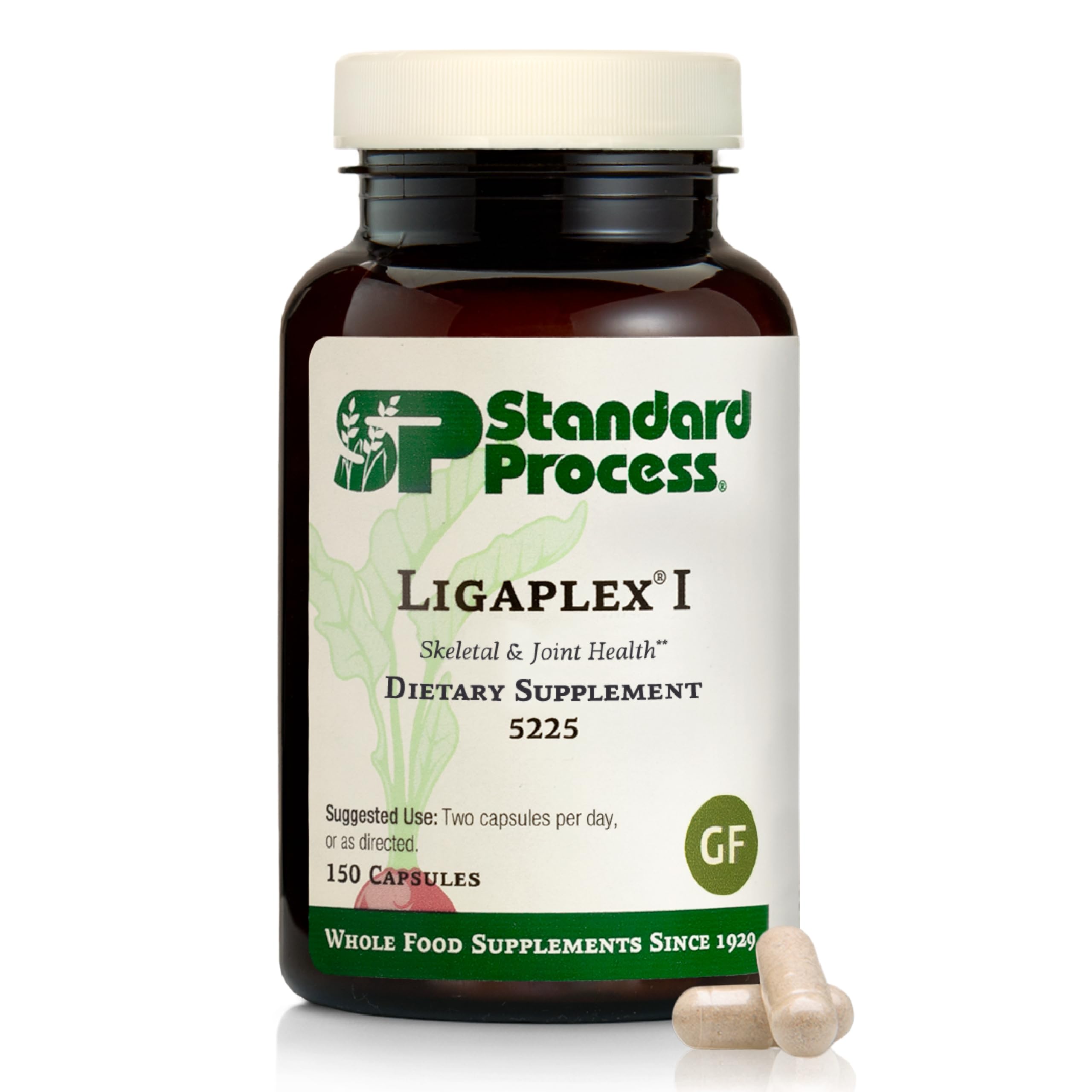 Standard Process Ligaplex I frasco frontal mostrando envase y cantidad