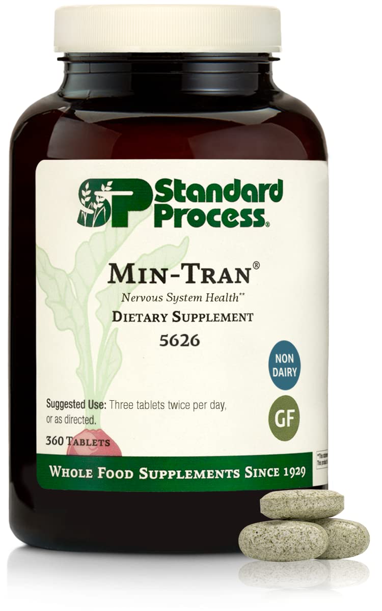 Standard Process Min-Tran caja frontal, muestra contenido y beneficios
