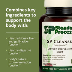 Standard Process Inc. etiqueta con lista de ingredientes completa y transparente