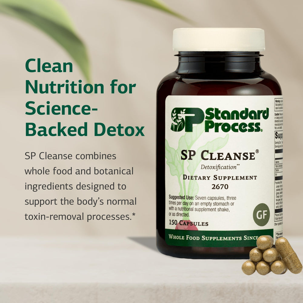 Standard Process Inc. detalle de polvo y textura que resalta ingredientes naturales