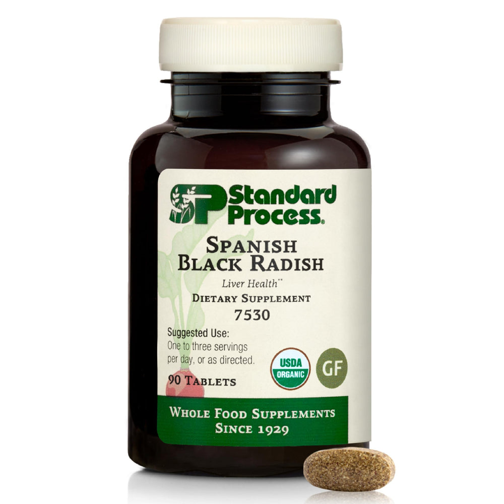 Standard Process Inc. botella frontal con tabletas para apoyo hepático y digestivo
