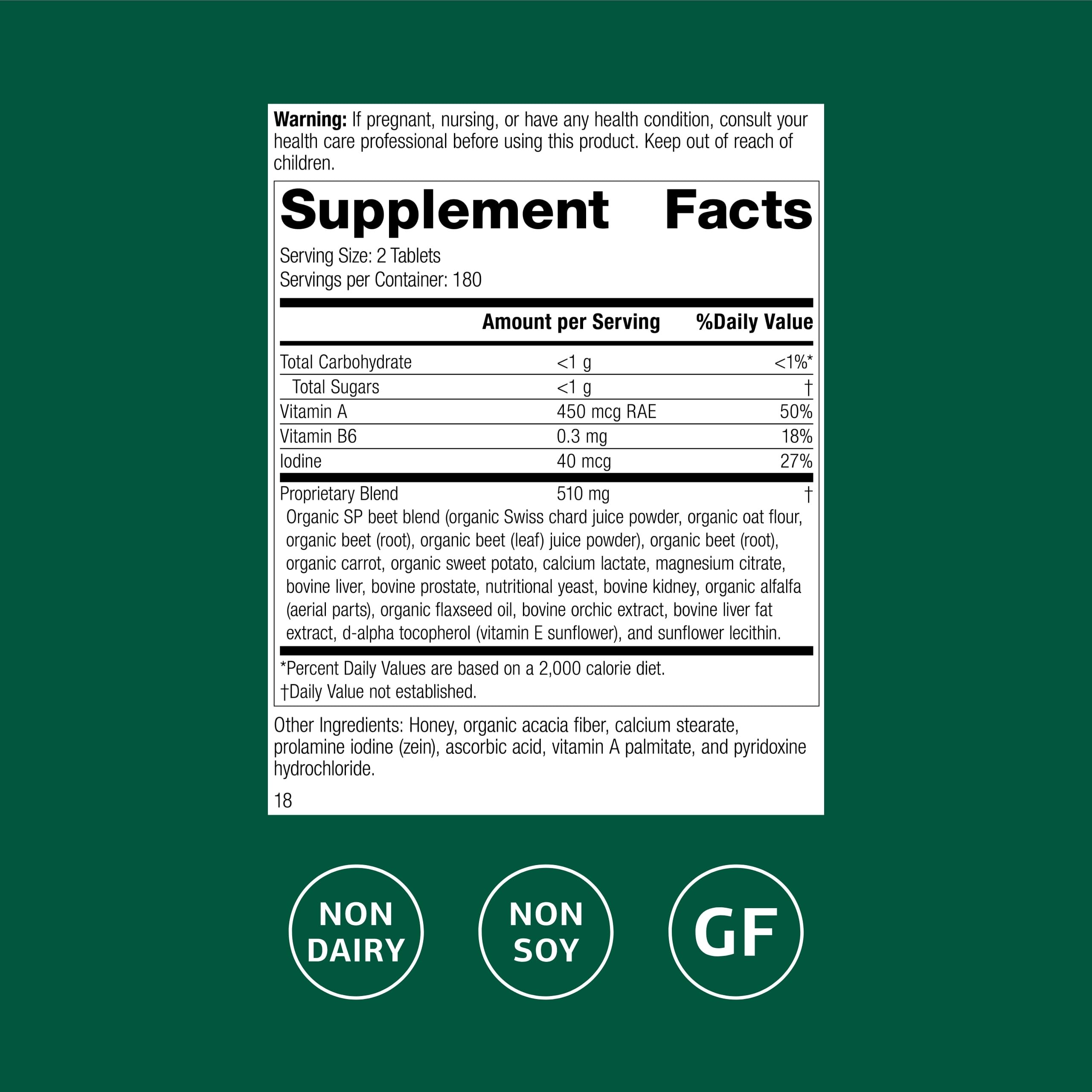 Standard Process primer plano de tabletas resaltando textura y calidad nutritiva
