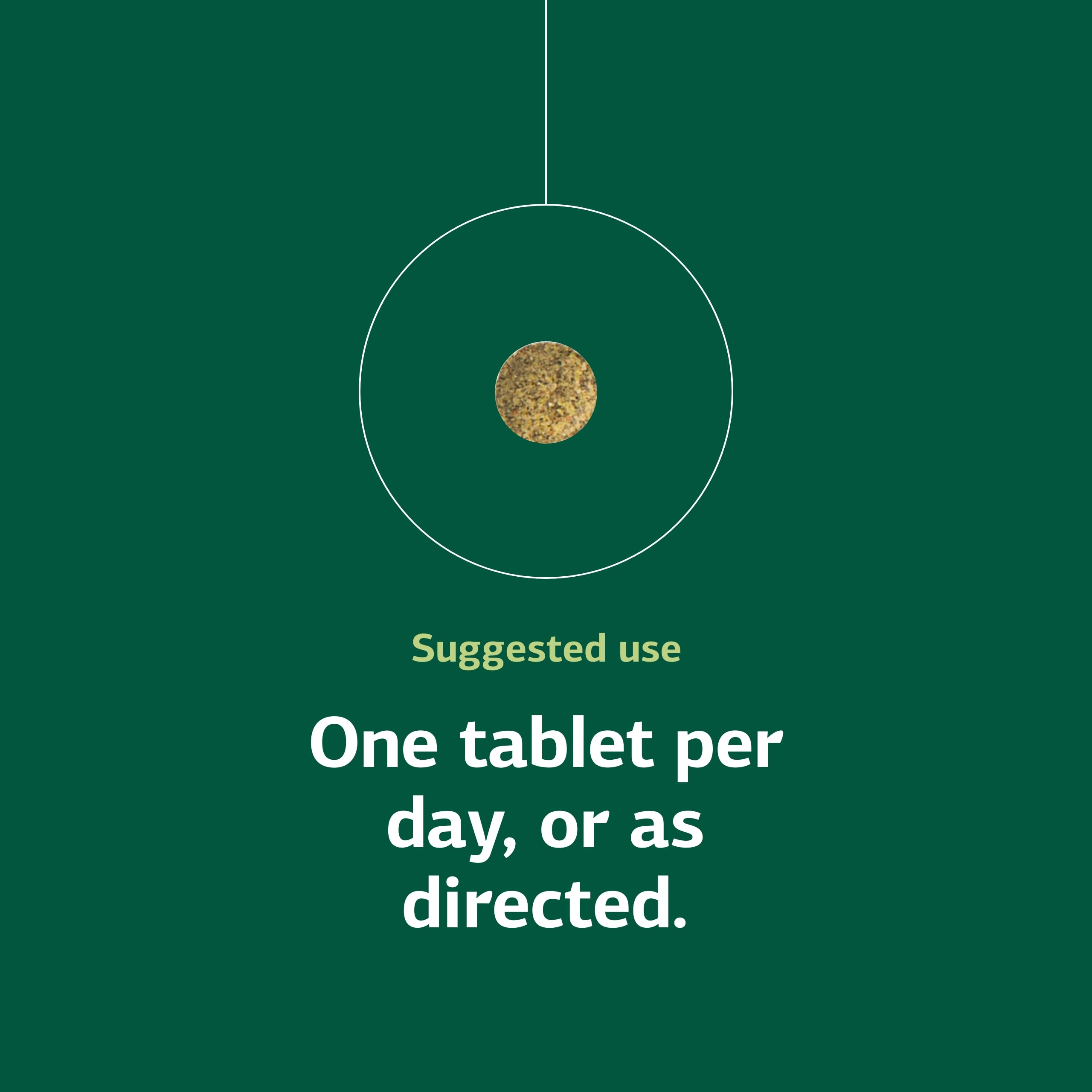 Standard Process comparación de tamaño de la tableta junto a moneda para escala