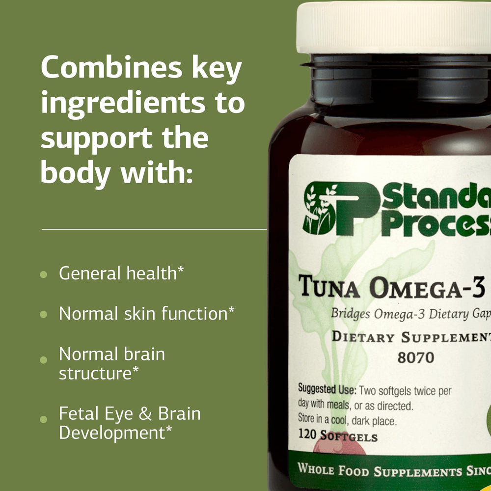 Standard Process persona tomando softgel mostrando facilidad de uso diario