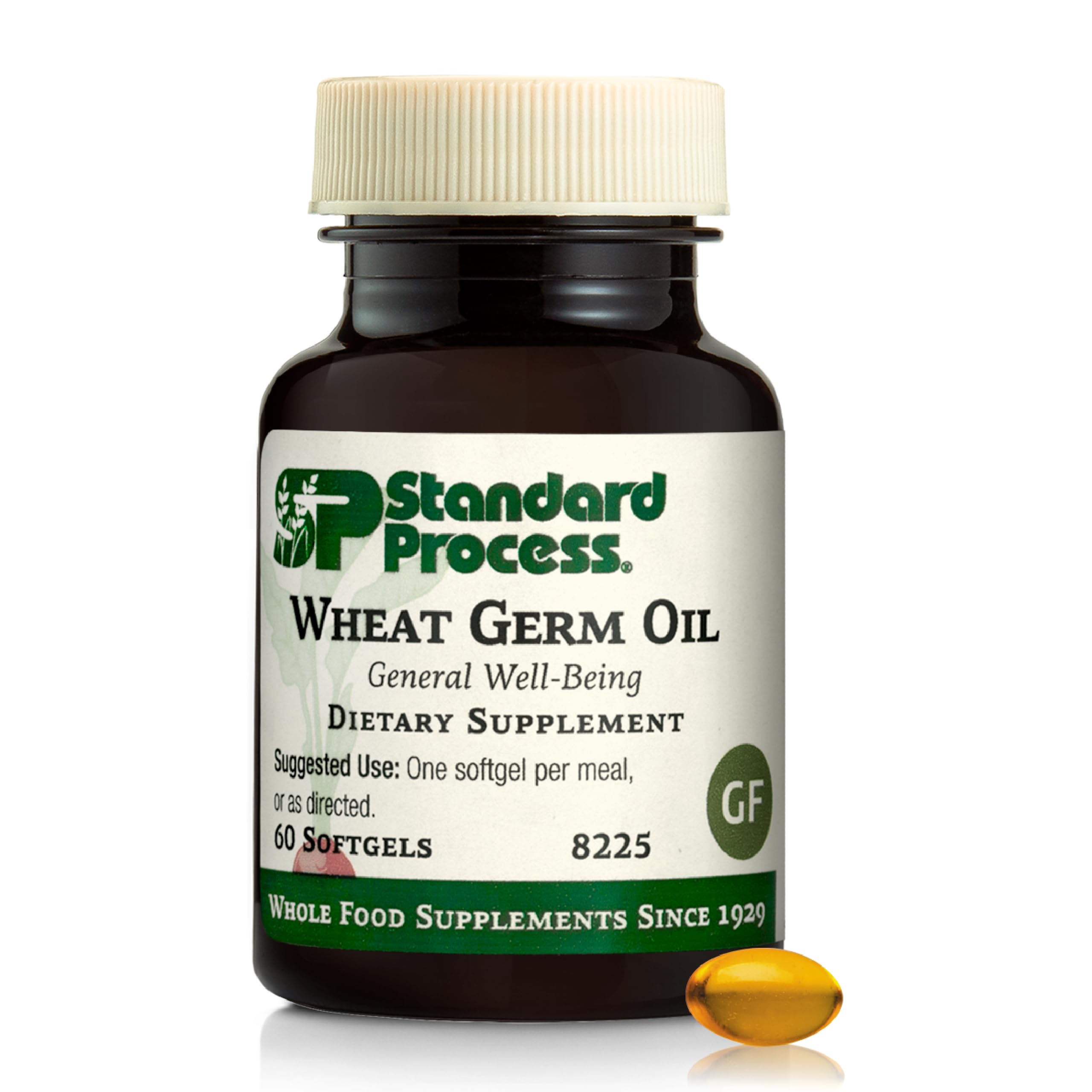 Standard Process frasco delantero mostrando 60 softgels y facilidad de uso