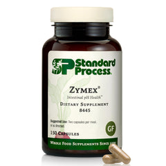 Standard Process frasco Zymex mostrando etiqueta clara y beneficios
