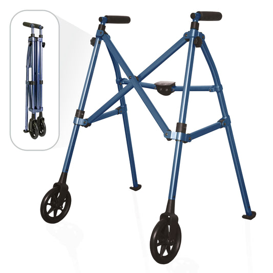 Stander andador frontal mostrando estabilidad y diseño compacto