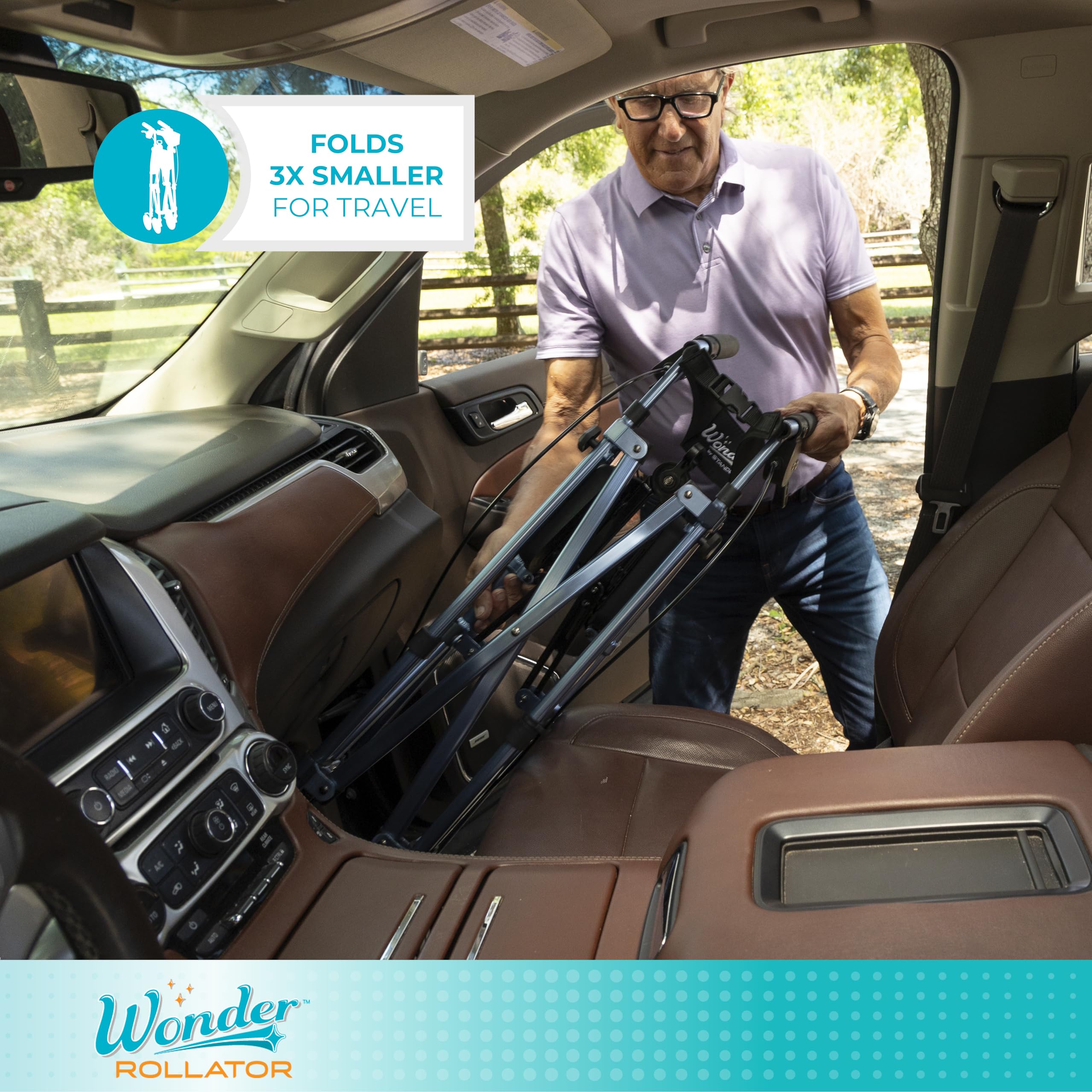 Able Life Stander Space Saver plegado pequeño que facilita guardar y transportar