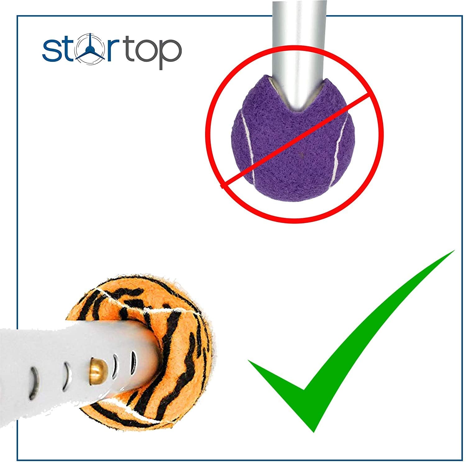 STARTOP etiqueta y corte en estrella que facilita la instalación