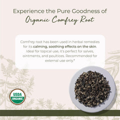Comfrey Root corte y tamizado listo para infusiones o ungüentos en casa