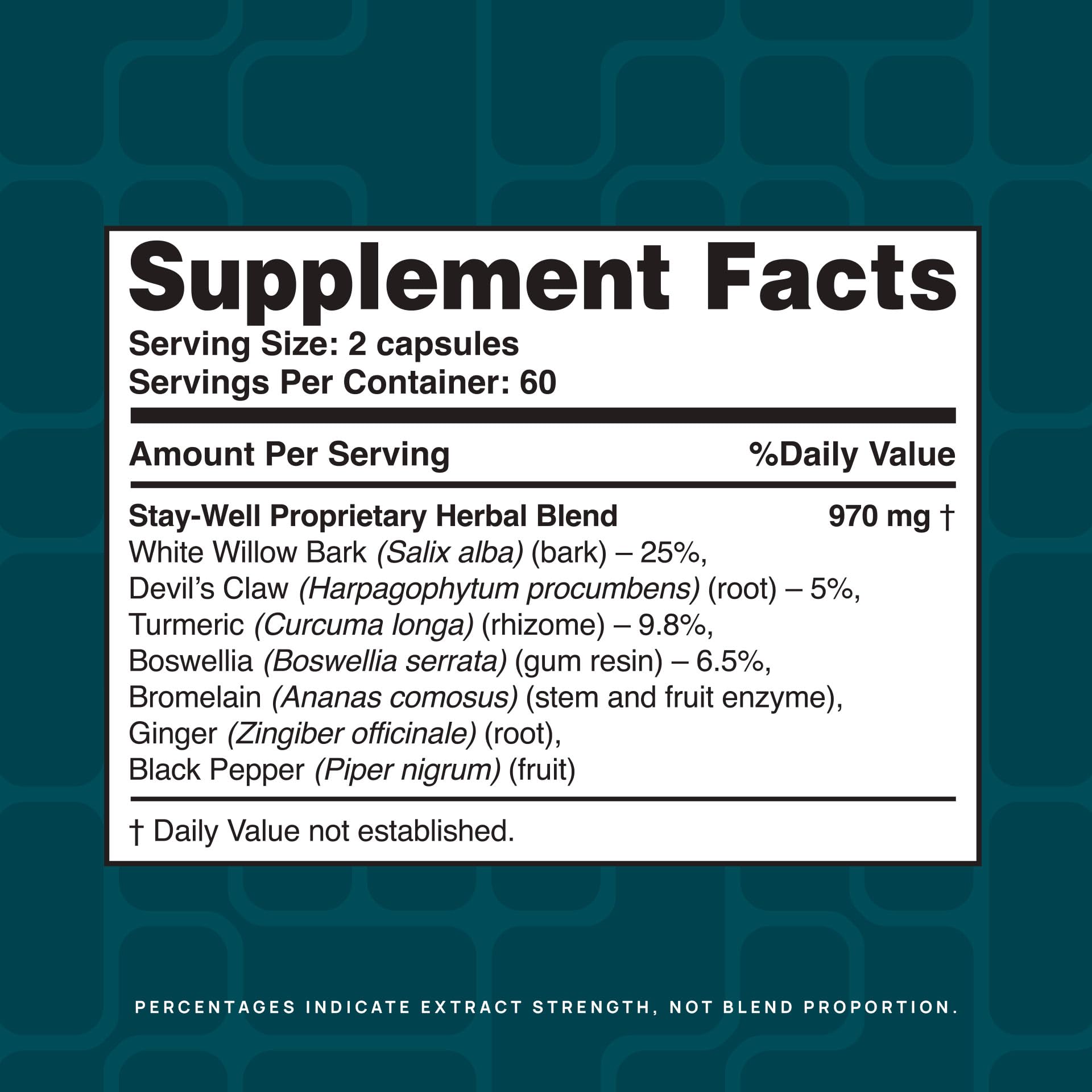 Stay-Well Naturals etiqueta con lista de ingredientes, transparencia y trazabilidad