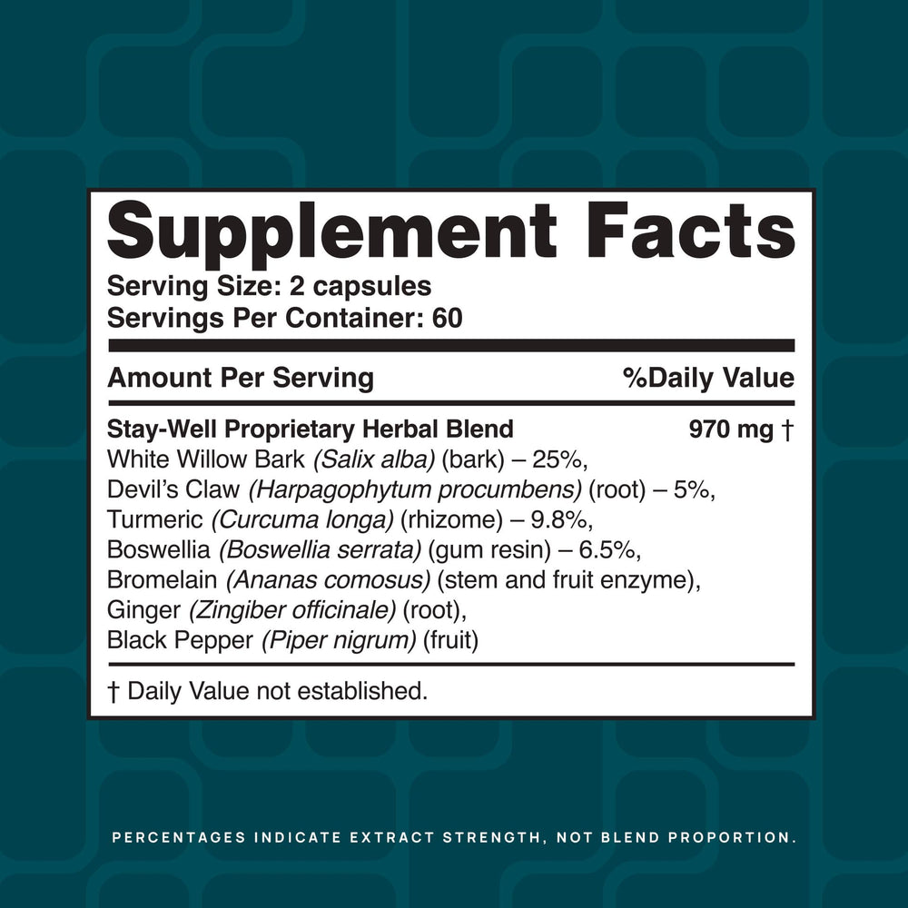 Stay-Well Naturals etiqueta con lista de ingredientes, transparencia y trazabilidad