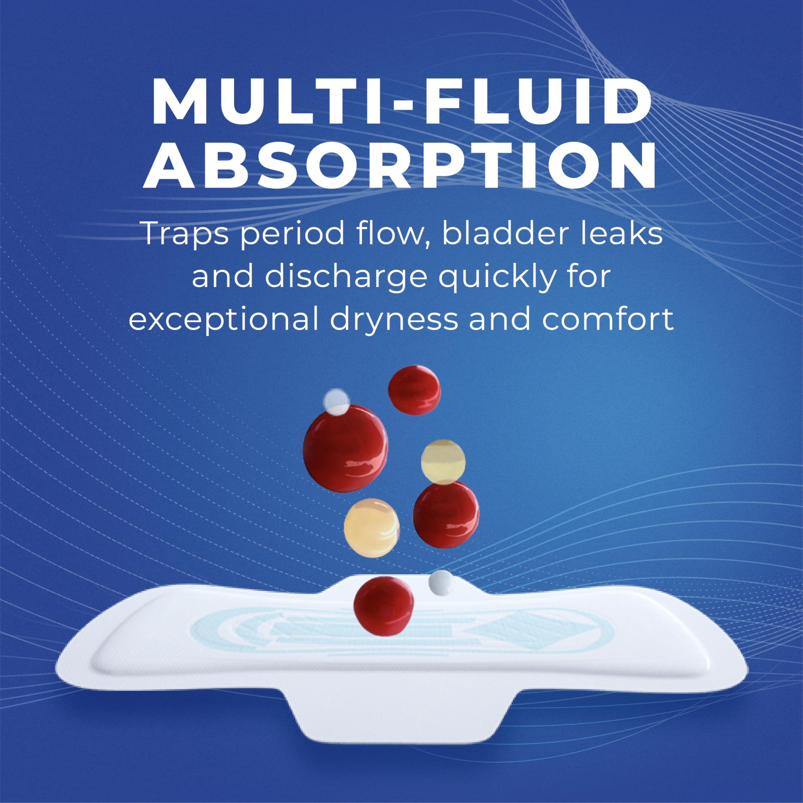 Stayfree detalle de las alas y adhesivo para sujeción segura