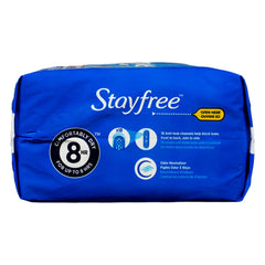 Stayfree detalle de barrera lateral que ayuda a prevenir fugas
