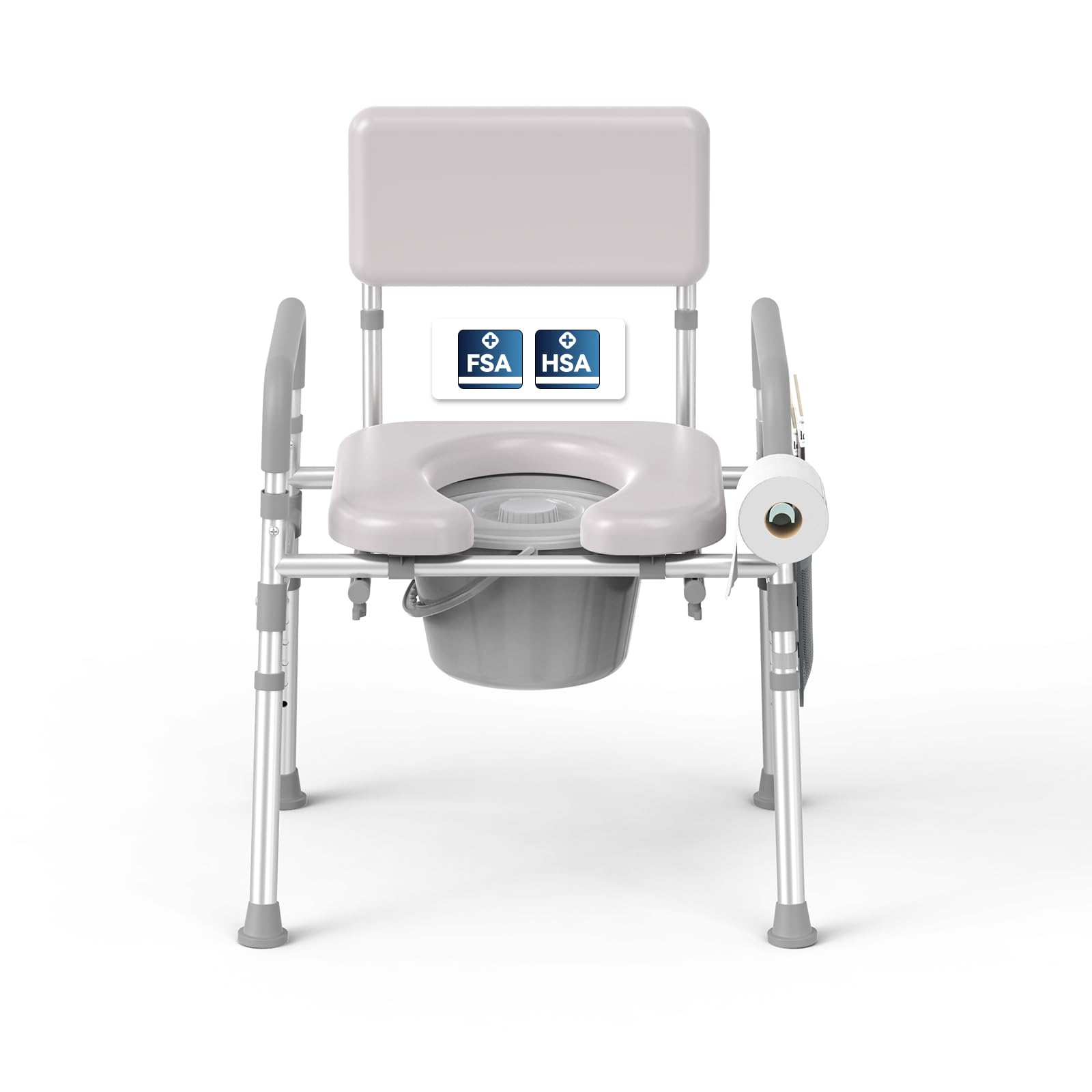 Steadyjoy comoda frontal en dormitorio mostrando estabilidad y accesibilidad