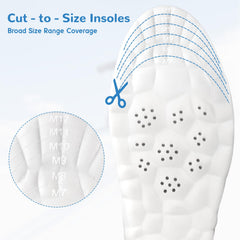 StepTastic persona colocándolas en zapatillas para mayor comodidad