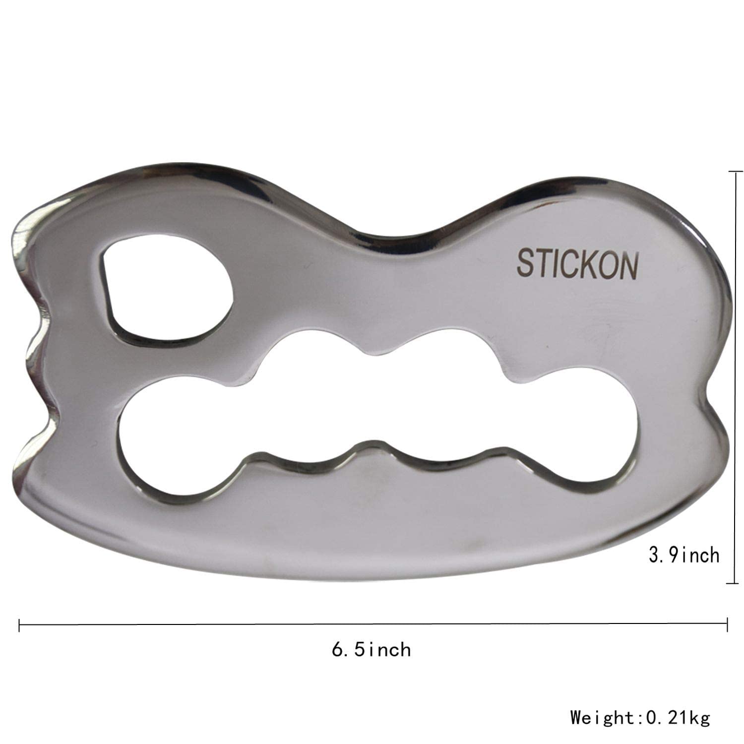 STICKON etiqueta que indica acero inoxidable grado médico y durabilidad