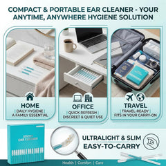 Generic Sticky Ear Cleaning Stick estuche portátil abierto para guardado higiénico y transporte