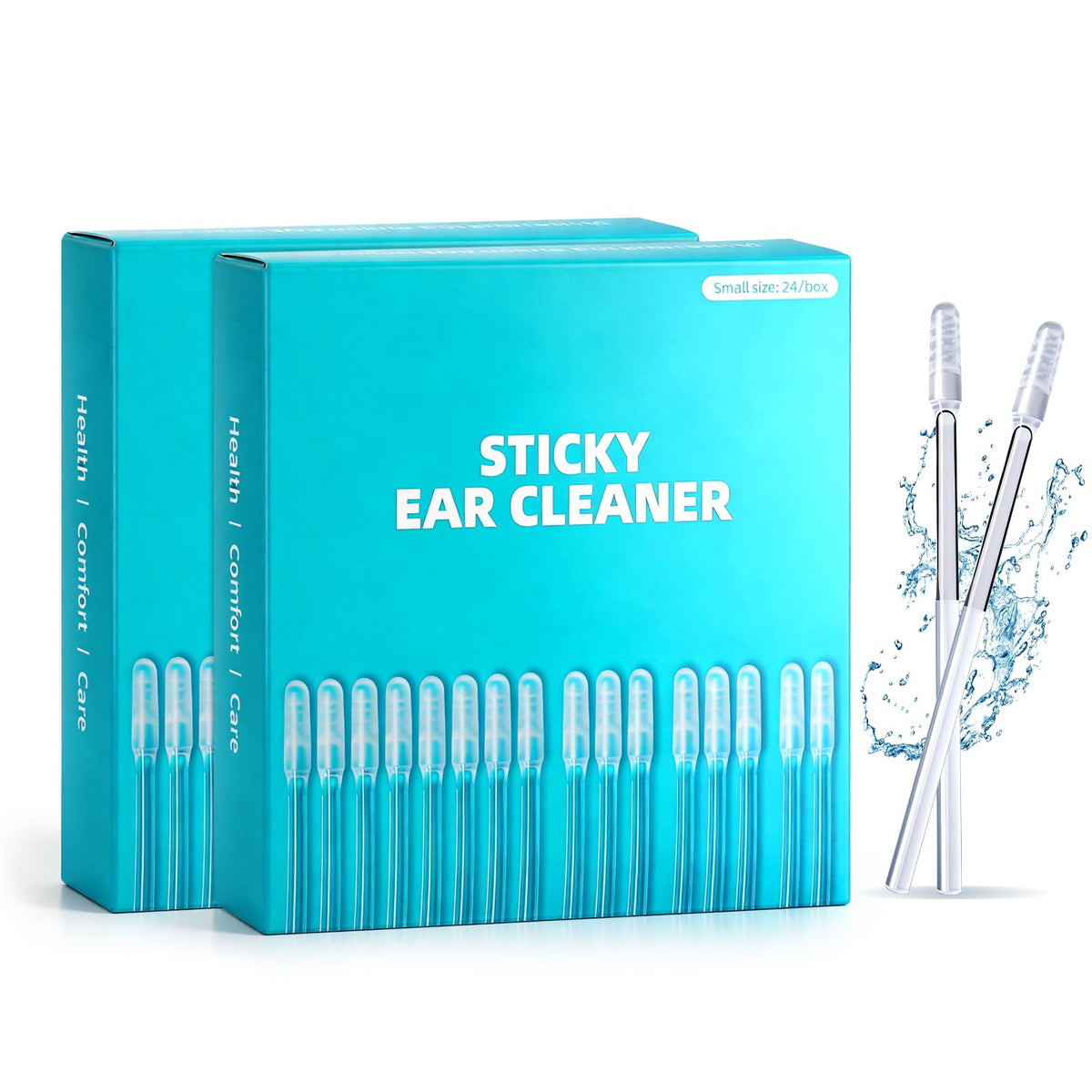 Generic Sticky Ear Cleaning Stick frontal del empaque mostrando cajas y marca útil para hogar