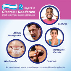 Stim-U-Dent detalle de las dos capas que combina pasta limpiadora y gel mentolado beneficioso