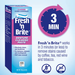 Stim-U-Dent uso en dentadura frotando para eliminar manchas y mejorar brillo rápidamente