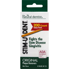 Stim-U-Dent detalle de la punta triangular que facilita remoción de placa