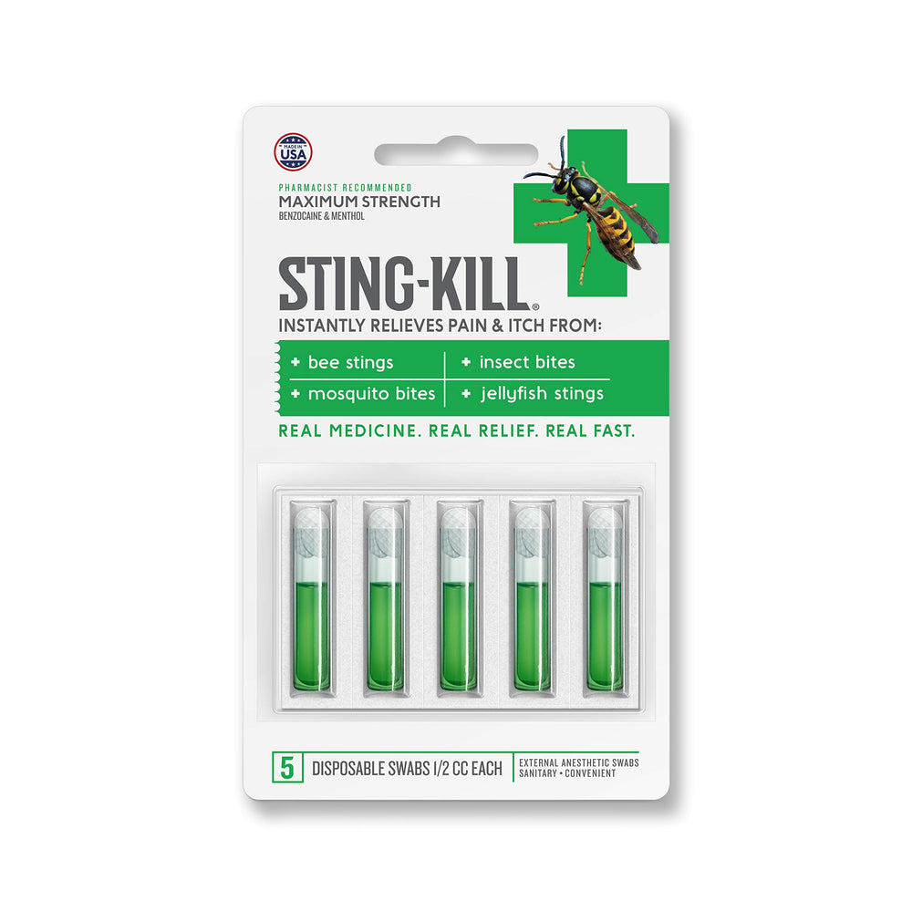 Sting-Kill toallita textura en primer plano, demostrando limpieza y eficacia