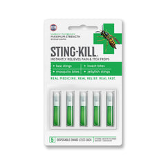 Sting-Kill toallita textura en primer plano, demostrando limpieza y eficacia