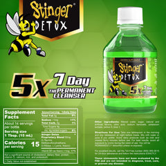 Stinger Detox comparación con mano para ver tamaño y facilidad de transporte