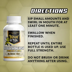 Stinger Detox etiqueta legible con lista de ingredientes naturales