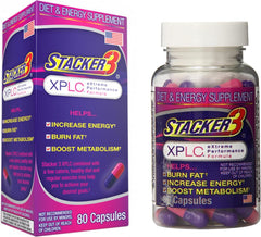 NVE Pharmaceuticals Stacker 3 XPLC vista frontal y etiqueta clara para identificar beneficios