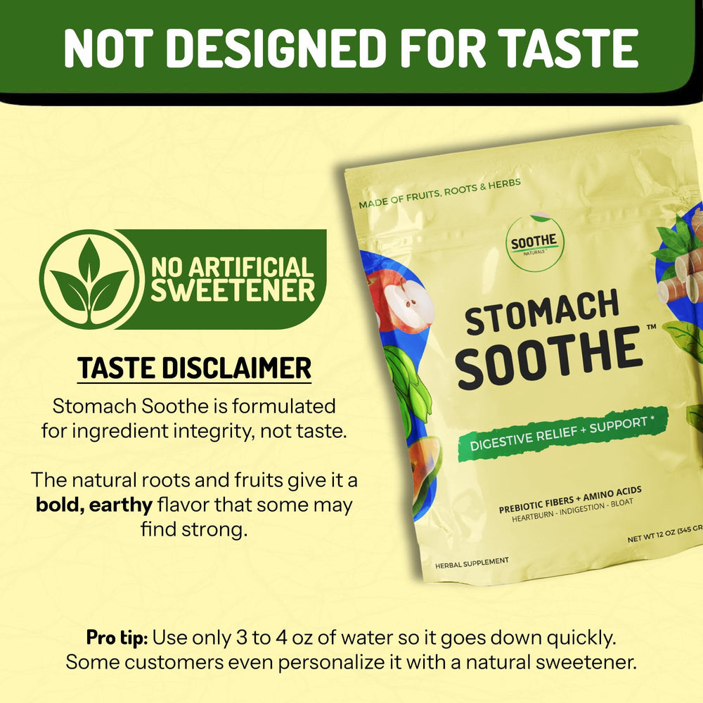 Stomach Soothe escena matutina con el producto integrado en rutina diaria saludable
