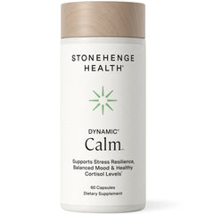 Stonehenge Health frasco delantero mostrando etiqueta clara y beneficios visuales