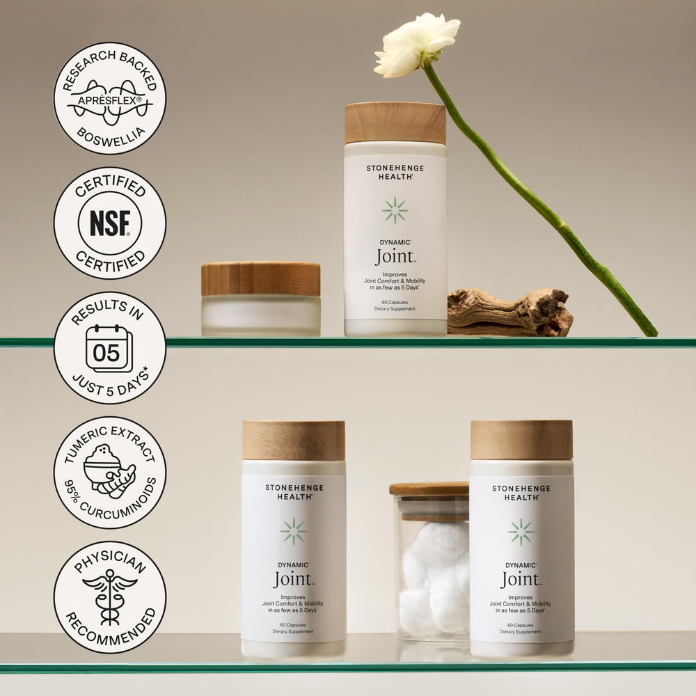 Stonehenge Health frasco envuelto como regalo para cuidado articular