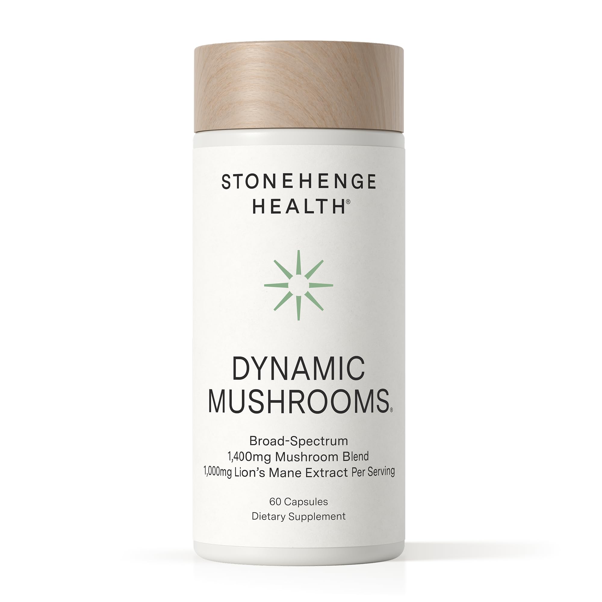 Stonehenge Health frasco frontal mostrando diseño y cantidad 60 cápsulas