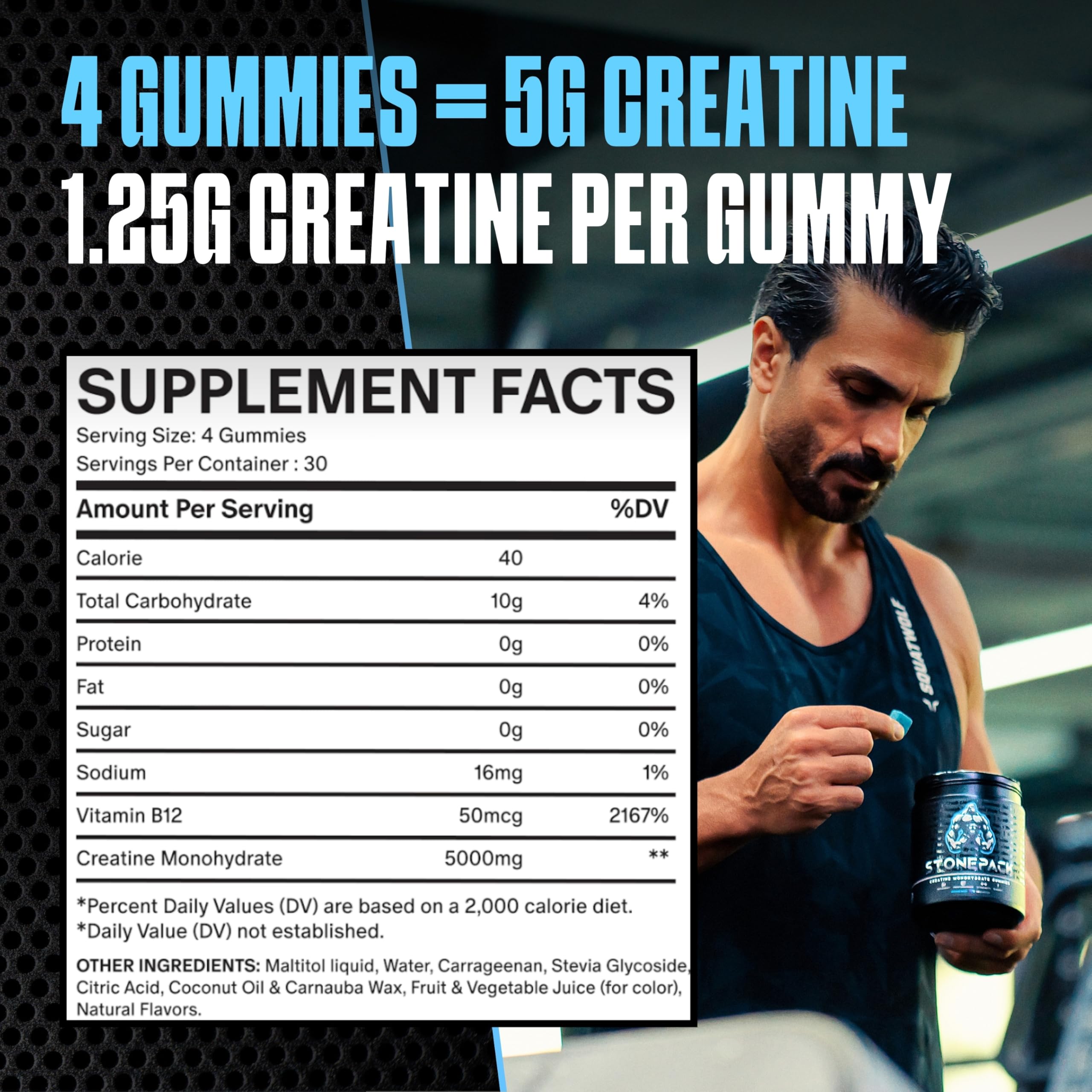 STONEPACK gominolas y bayas blue raspberry resaltando sabor equilibrado