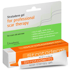 strataderm tubo frontal 20 g mostrando envase y fácil aplicación