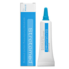 Stratamed envase 5g mostrando diseño y tamaño, protección portátil