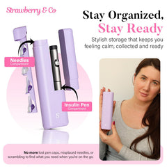 STRAWBERRY & CO dispensador integrado para agujas, seguridad higiénica