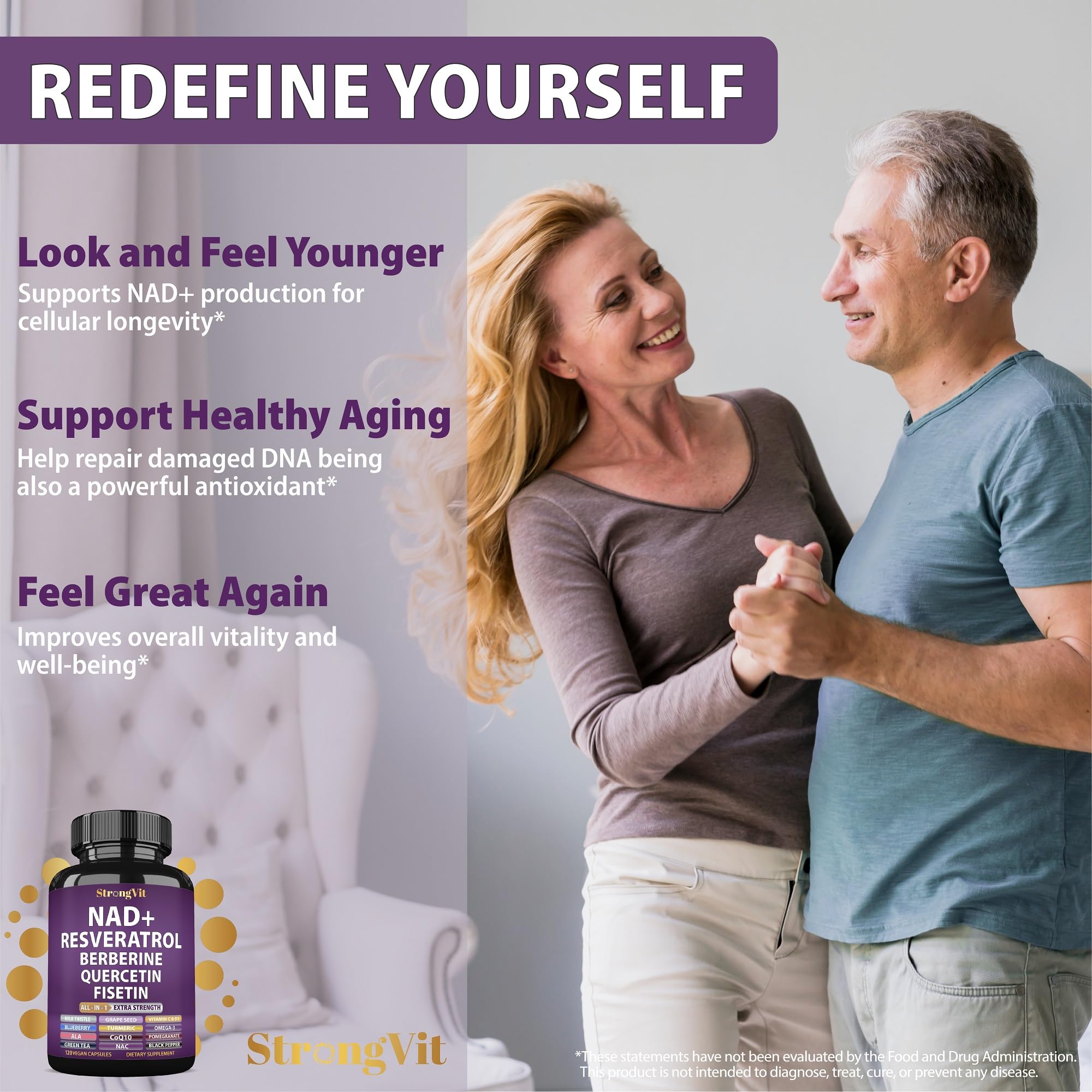 StrongVit etiqueta con información nutricional y lista de 18 ingredientes para confianza