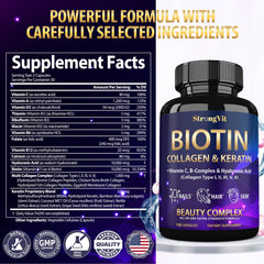 StrongVit representación de ingredientes activos destaca mezcla completa
