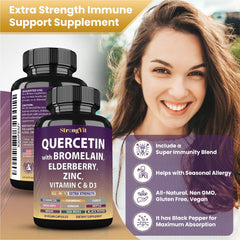 StrongVit ingredientes orgánicos esparcidos resaltando naturalidad