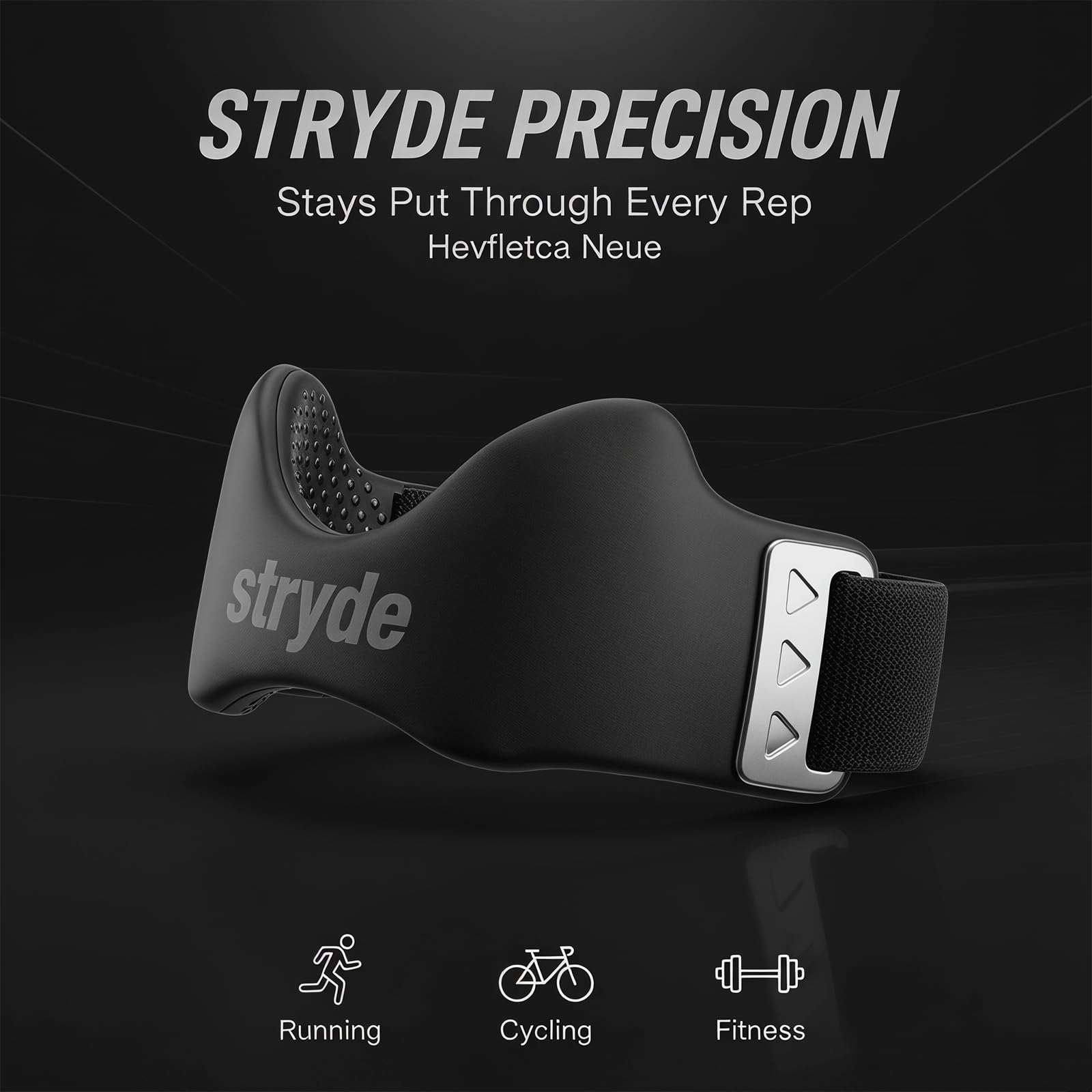 Stryde Strap primer plano de almohadilla de silicona con ajuste antideslizante