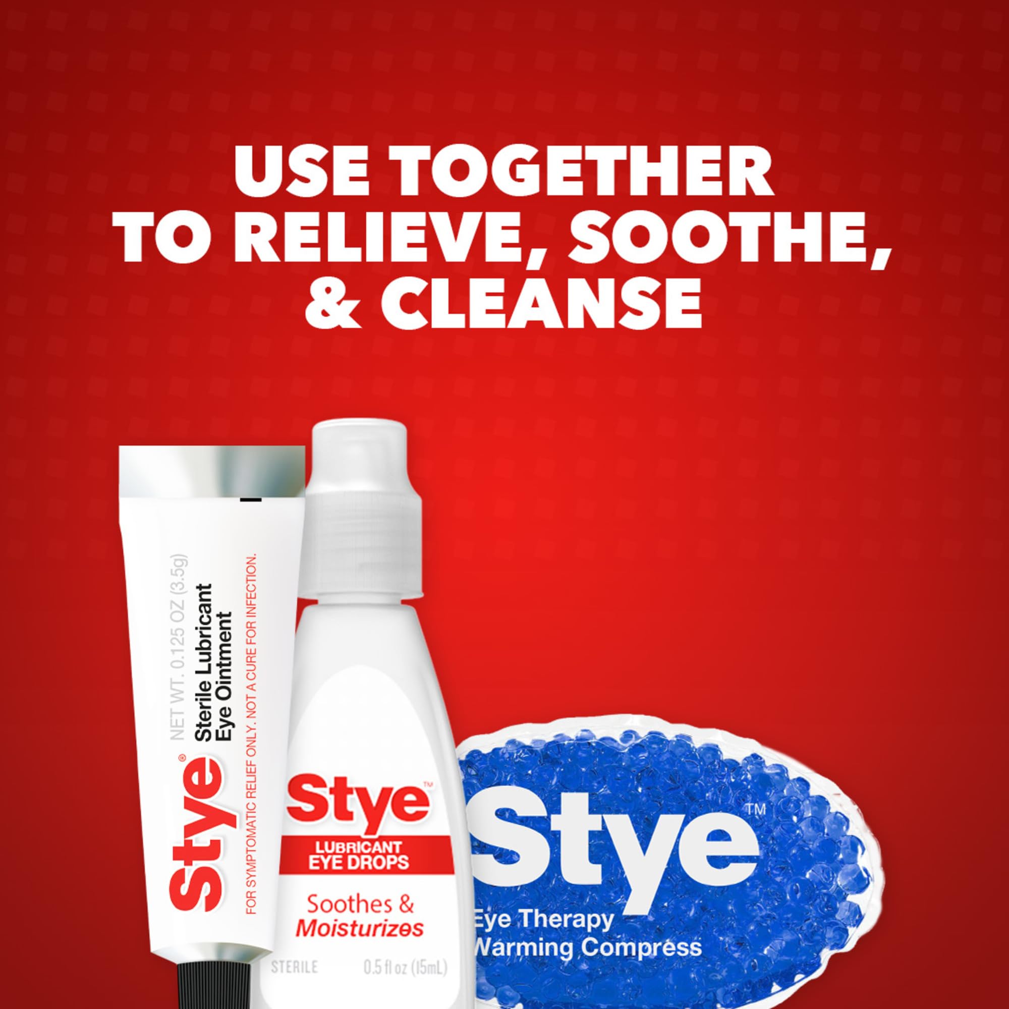 Stye compresa junto a una mano para mostrar tamaño y portabilidad