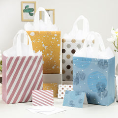 STYPOP bolsa en uso entregando regalo, aspecto elegante práctico